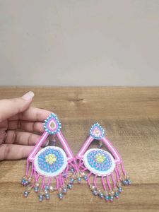 Boho Beaded Drop Earrings