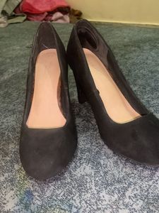 Classic Black Suede Pumps