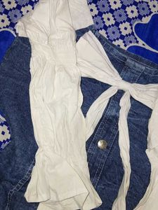 Cute Bow Denim Dress