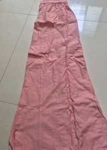 Pink Palazzo Pants with net jacket