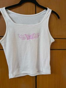 y2k Cute Butterfly Crop Tank Top