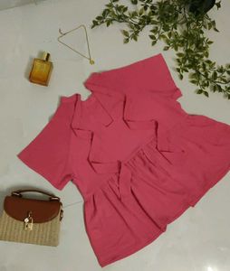 Chic Pink Peplum Top💖😚✨