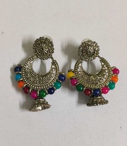 Boho Multicolor Jhumka Earrings