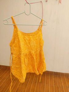 Yellow Short Kurti