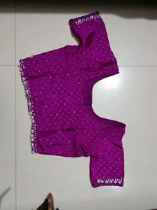 Purple Embellished Saree