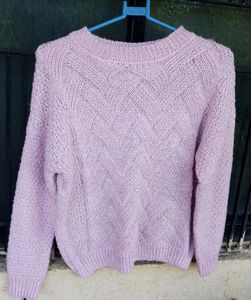 PINK WOOLEN SWEATER Medium Size...