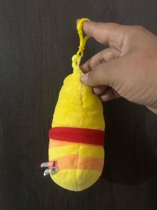 Yellow plush keychain from the animated series