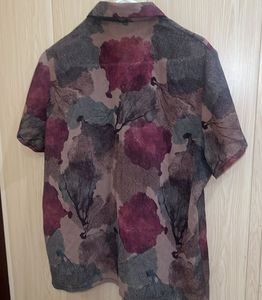 Vintage Floral Print Blouse