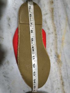 Red Espadrille Flats with Tassel Detail