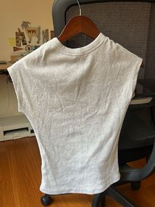 Comfy Grey Ribbed T-Shirt