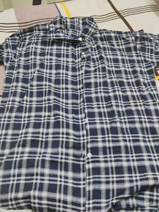 Classic Blue Plaid Button-Up Shirt