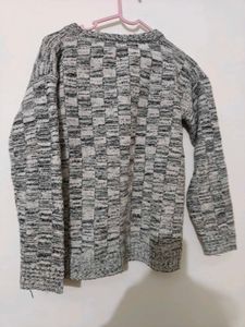 imported Knit Patterned Sweater