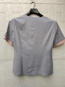 New with tag Stylish Grey &amp; Pink Asymmetrical Top