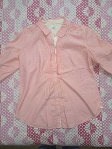 Chic Pink Button-Up Blouse