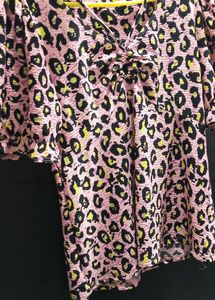 Pink Animal Print Top