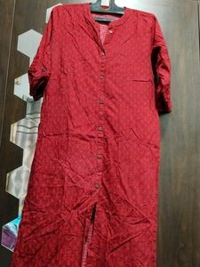 Cotton Kurthi Maroon And Red Mixed
