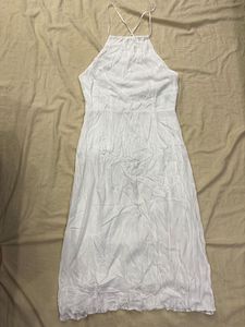 ASOS White Backless Midi Dress