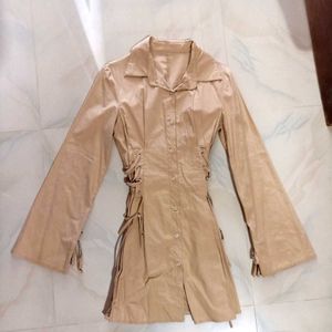 Beige Shirt Dress