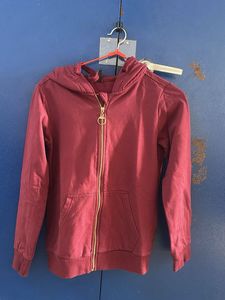 Burgundy Zip-Up Hoodie