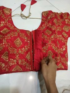 Red Embroidered Blouse😍