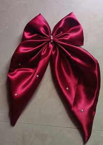 Elegant Satin Hair Bow &amp; Scrunchie Set