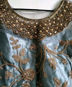 Elegant Grey Net lehenga choli