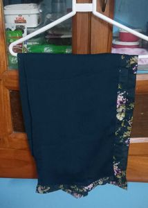 Elegant Navy Blue Kurta with Floral Print