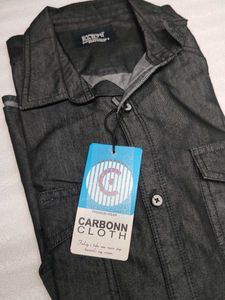 CARBONN CLOTH Men's Dark Wash Denim Shirt