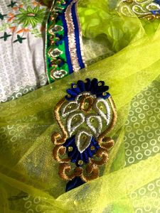 Embroidered Lehenga style saree (ready to wear)