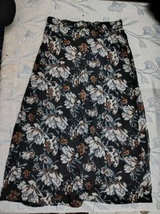 Floral Y2K Vintage Skirt with Slit