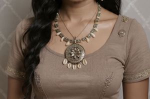 Boho Cowrie Shell Necklace & Earring Set