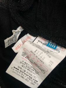 Black Star Print Zip-Up Hoodie