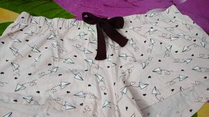 Cute Paper Plane Pajama Shorts