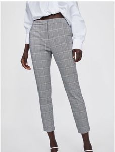 Zara Checkered Tailored Trousers