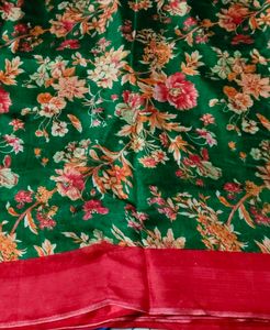 New Floral Print Handloom Saree
