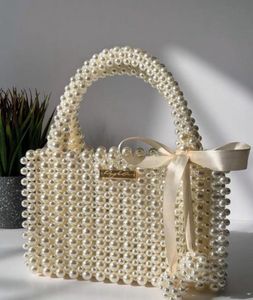 Elegant Faux Pearl Handbag