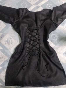 Elegant Black Blouse with Flare Sleeves
