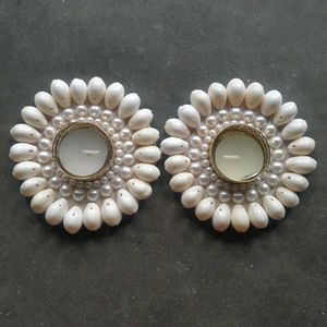Handmade Seashell Candle Holder
