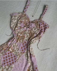 Thrifted Patchwork Floral Print Sundress