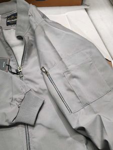 Men's Grey Bomber Jacket