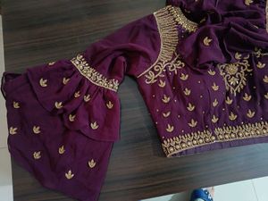 Wine colour tranding lehenga