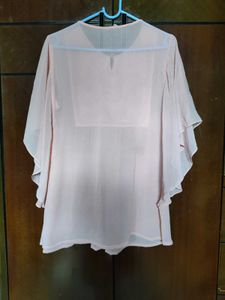 Sheer Embroidered Tunic Top