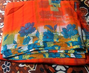 Floral Print Saree