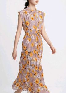 Korean imported Floral georgette dress