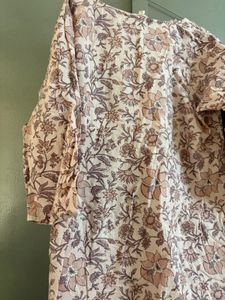 Boho Floral Print Cotton Kurta