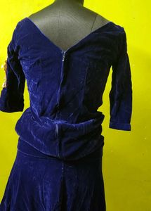 Elegant Navy Blue Gown