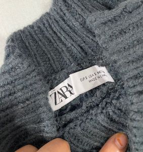 Zara Chunky Knit Mock Neck Sweater
