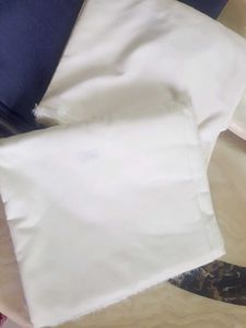 Unstitched Dress Material - Grey &amp; White (cream))