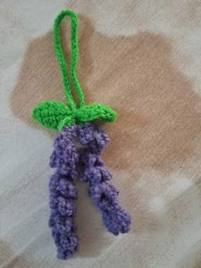 Crocheted Lavender Flower Hair Clip
