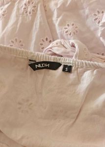 White Eyelet Puff Sleeve Dress